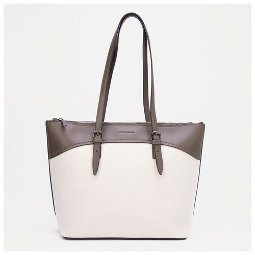 фото Сумка шоппер david jones, бежевый, коричневый