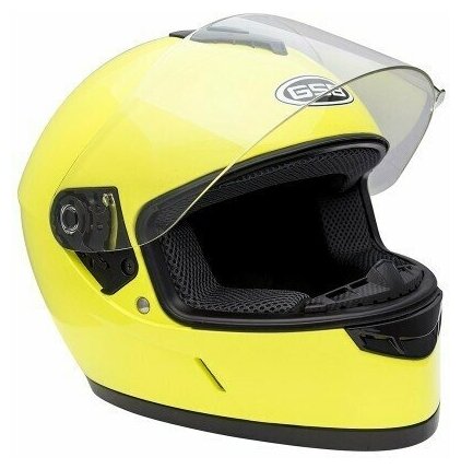 Шлем дорожный GSB G-349 FLUO YELLOW интеграл для мотоциклистов размер L