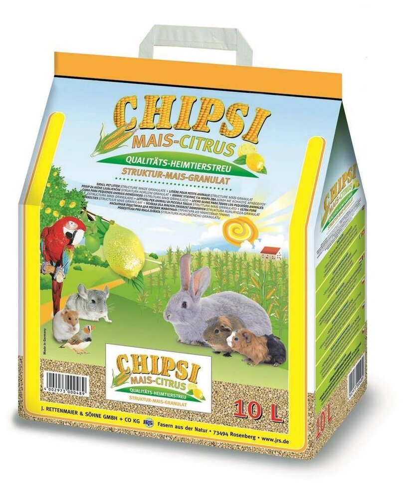 Наполнитель Chipsi Mais Citrus 10лх4,2кг Кукурузный ароматизированный