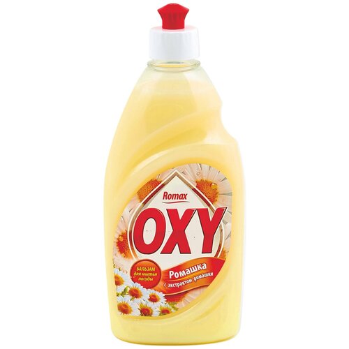 Бальзам для мытья посуды Romax OXY, Ромашка, 900 г