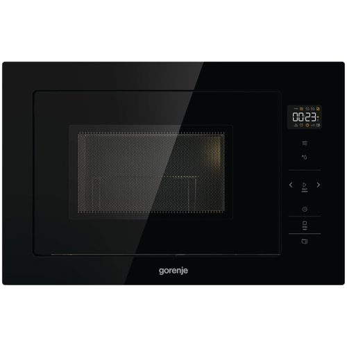 Микроволновая печь встраиваемая Gorenje BM251SG2BG с грилем и таймером, Цифровой дисплей, Приготовление на разных уровнях мощности, черная встраиваемая микроволновая печь siemens bf 634rgs1 900 вт серебристый