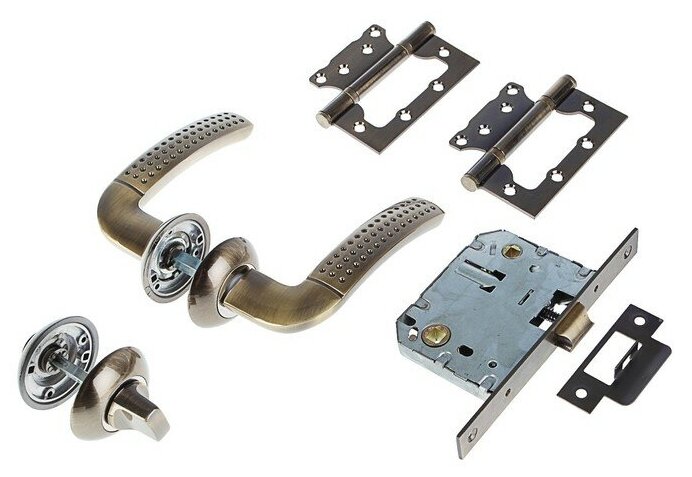 Комплект для двери "Фабрика Замков" SET 04-C 170 2H BK AB, цвет старая бронза