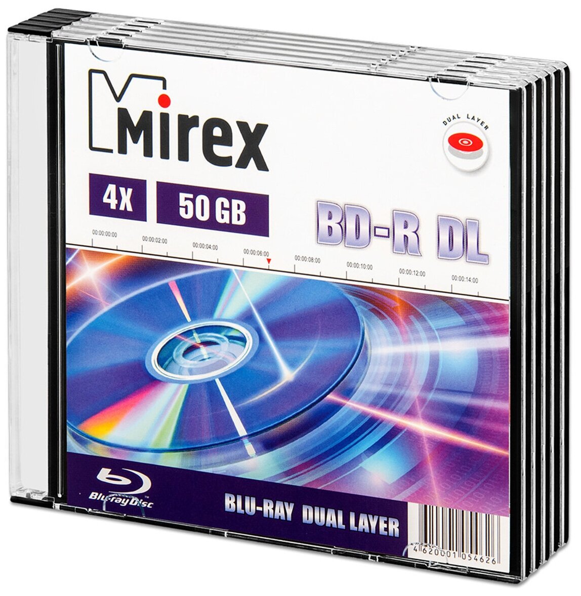 Диск Mirex BD-R 50Gb 4x slim box