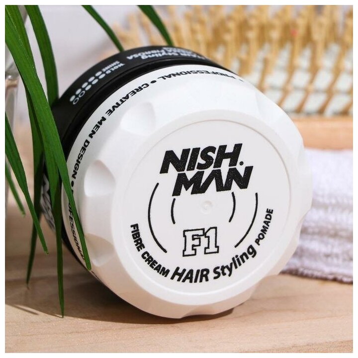 NISHMAN Помада для волос HAIR STYLING FIBRE CREAM POMADE F1, 100 мл