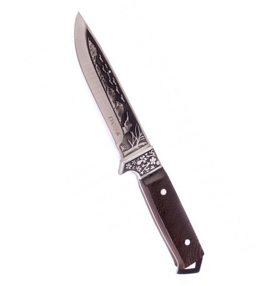 Туристический нож Pirat "Гусак", длина клинка 13,4 см, ножны из кордура