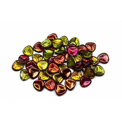 бусины rose petal beads 8мм отверстие 0 5мм цвет 00030 01770 бронзовый металлик 734 002 около 10г около 50шт Бусины Rose Petal beads 8мм, отверстие 0,5мм, цвет 00030/95600 Crystal/Magic Apple, 734-028, около 10г (около 50шт)