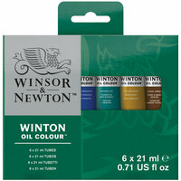 Краски масляные художественные Winsor&Newton "Winton", 06 цветов, 21мл, туба, картонная коробка, 316774