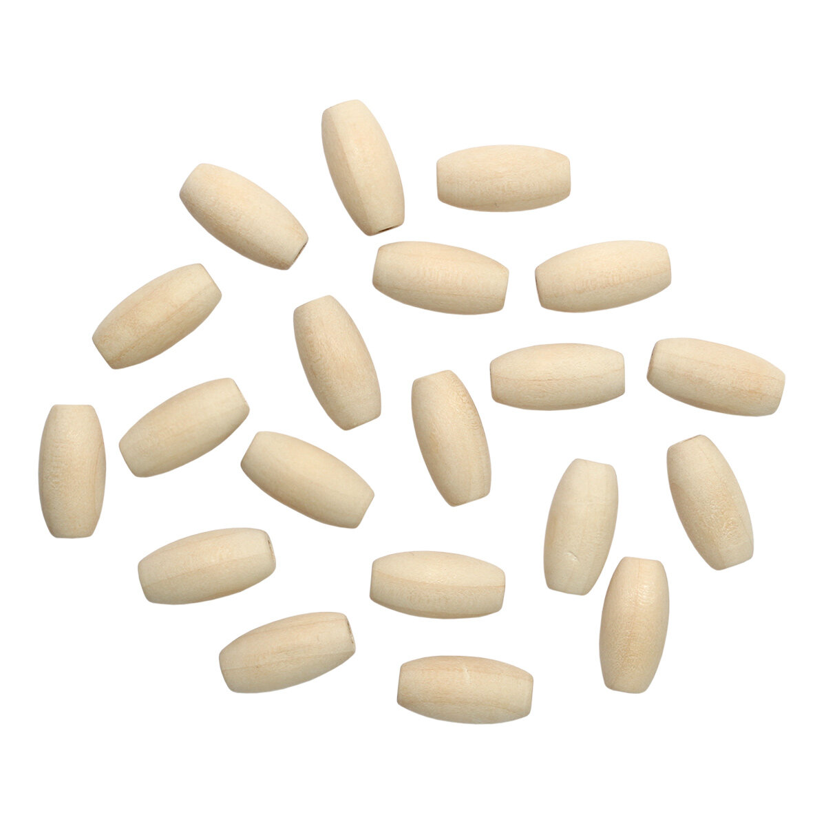 Бусины для рукоделия деревянные неокрашенные овальные 20*10 мм, Айрис, 20 шт