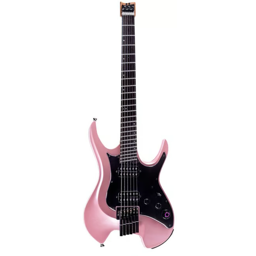 Mooer GTRS W800 Pearl Pink электрогитара со встроенным процессором, HH, headless, цвет розовый