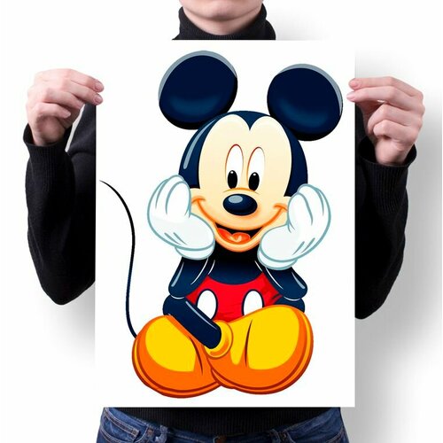 Плакат Mickey Mouse, Микки Маус №28, А3 плакат с секретами новогодние забавы микки маус
