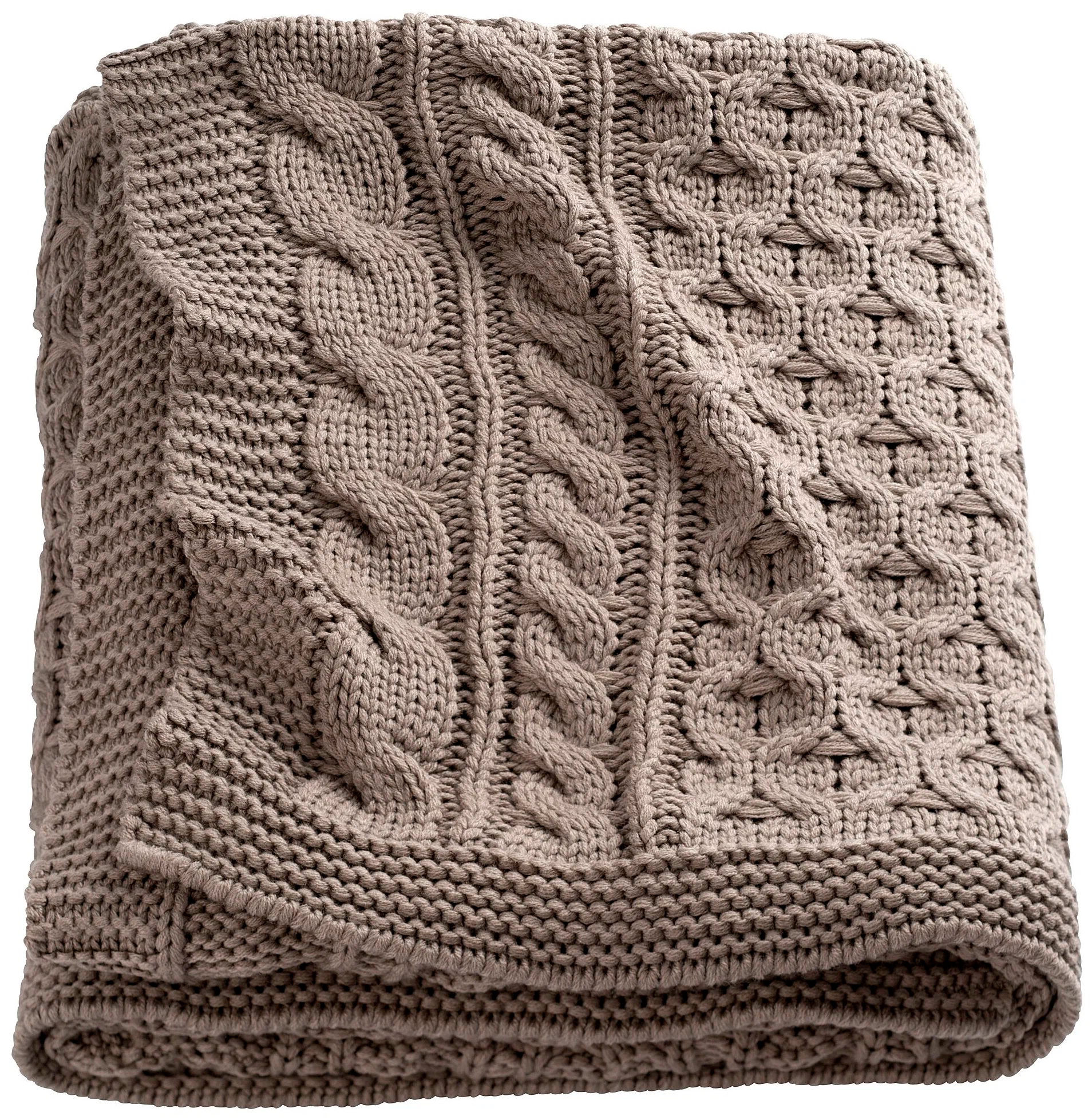 фото VIVIANNA вивианна Плед, вязаный/бежевый120x180 см