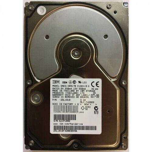 Жесткий диск IBM 25L1810 367Gb U160SCSI 35 HDD 2202500₽