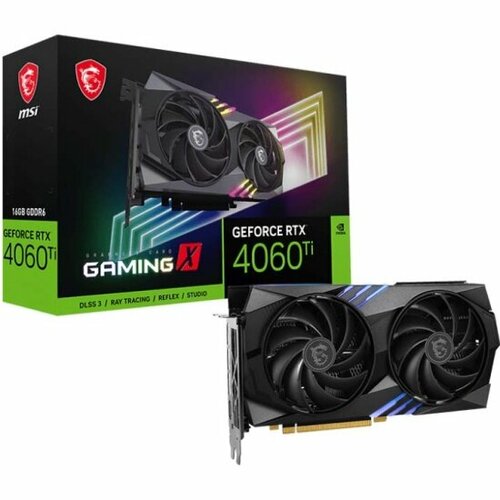 Видеокарта MSI GeForce RTX 4060 Ti GAMING X 16G оригинальный вентилятор охлаждения для msi geforce rtx 3060 gaming x geforce rtx 3060 ti gaming x 8g lhr видеокарты вентиляторы 95 мм pld10010b12hh