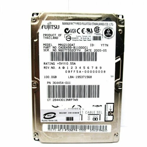 Жесткий диск Fujitsu CA06499-B11000C1 100Gb 4200 IDE 25 HDD 1478000₽