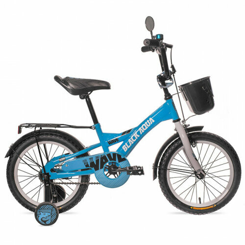 Детский велосипед Black Aqua Wave New 14, Голубой-белый (со светящимися колесами)