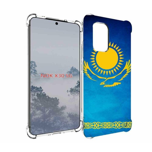 Чехол MyPads герб и флаг казахстана для Nokia X30 5G задняя-панель-накладка-бампер