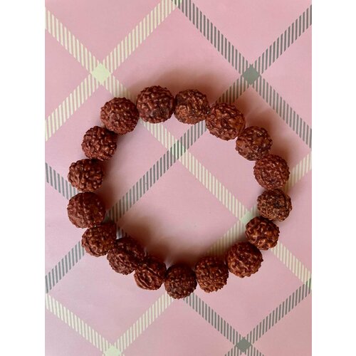 Браслет Мельница, рудракша, 3 шт., размер 14 см, размер one size, диаметр 14 см, коричневый