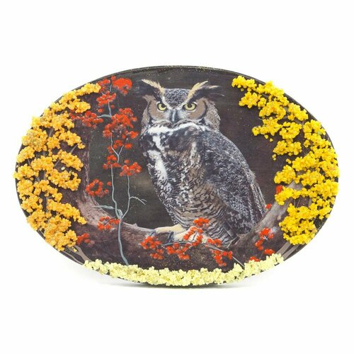 Панно из камня на подставке Филин на ветке 116897 939₽