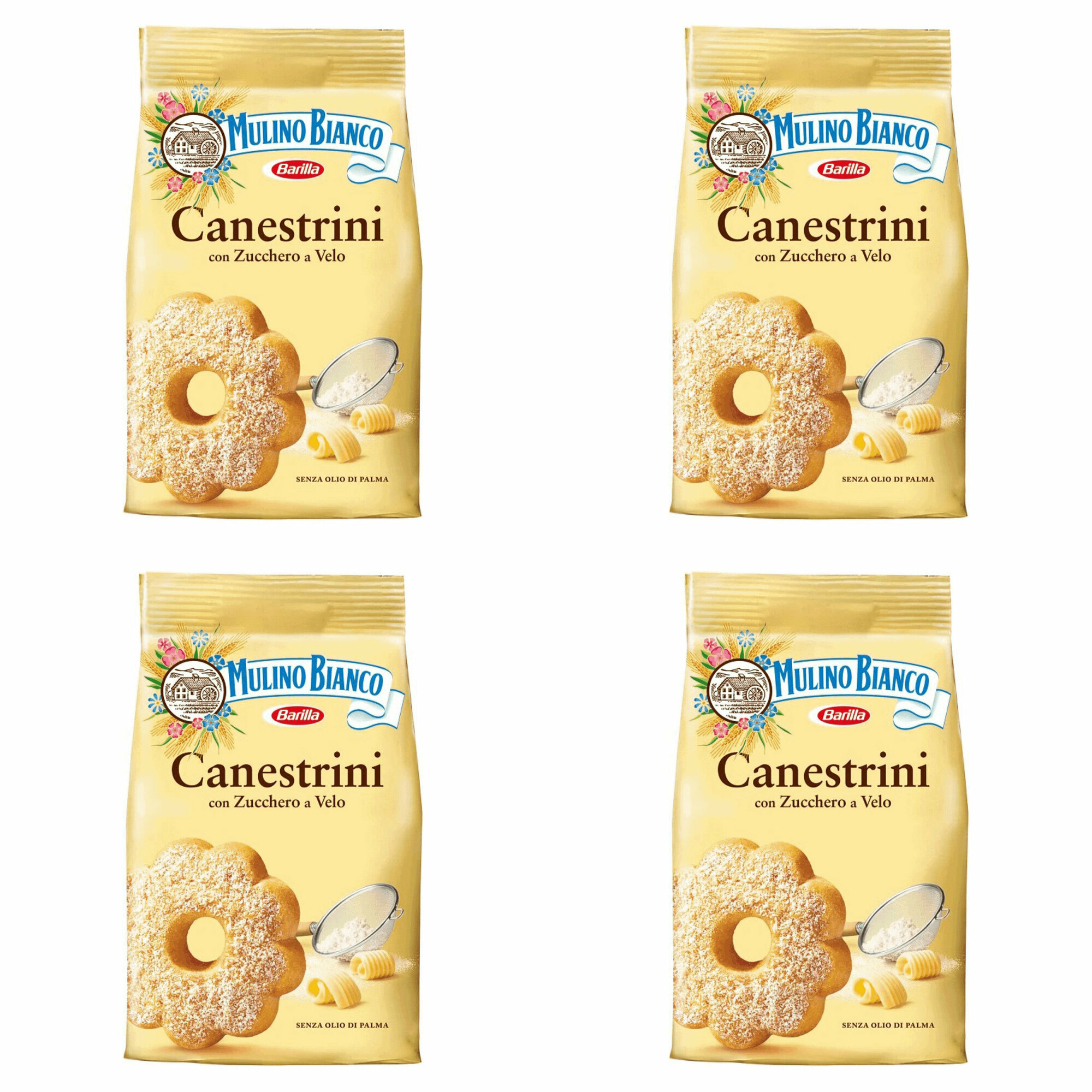 Mulino Bianco Печенье песочное Canestrini, 200 г, 4 уп - фотография № 1