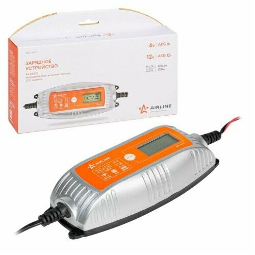 Устройство зарядное AIRLINE 6В12В 4А автоматическое интеллектуальное LCD дисплей 491500₽