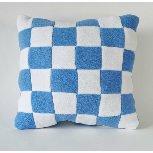 Подушка декоративная Magic Bear Toys квадратная, цвет белый-голубой 30 см.