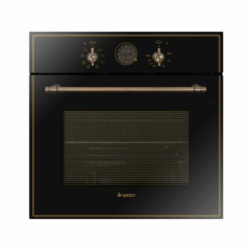 Электрический духовой шкаф Gefest ЭДВ ДА 622-02 К83 черный с рисунком ретро 3099000₽