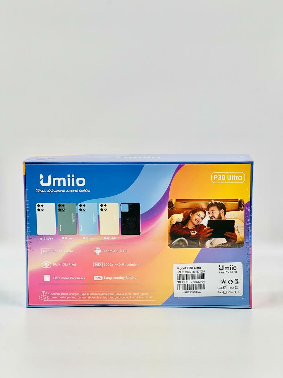 Детский Планшет Umiio P30 Ultra/AMOLED дисплей/Чехол в подарок/ Защитное стекло/Стилус/4/64 GB/Серый