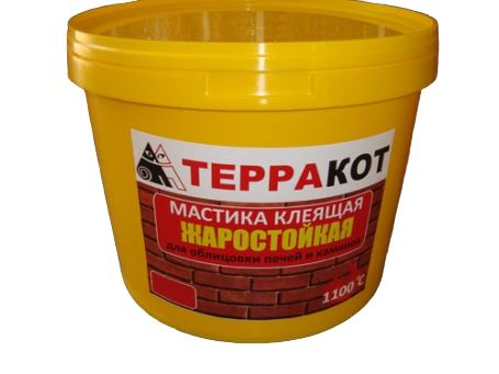 фото Мастика жаростойкая клеящая Терракот универсальная 1,5кг