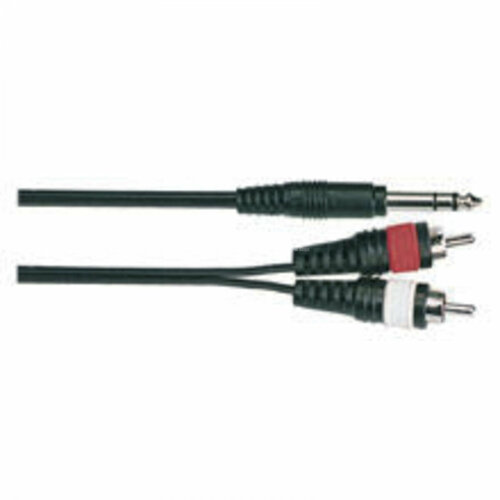 Кабель аудио 1xJack - 2xRCA Soundking BB304-3M акустический кабель aux мини джек 3 5 мм стерео 3 м soundking bb322 3m