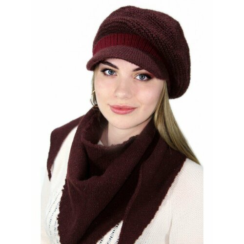 фото Кепка lemmex комплект "актала", размер 59-60, бордовый