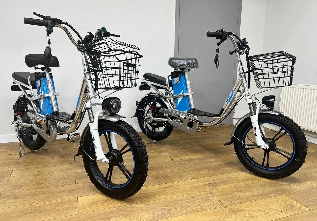 Электровелосипед Minako V8 ECO 60V 12AH 2024 серебристый ...