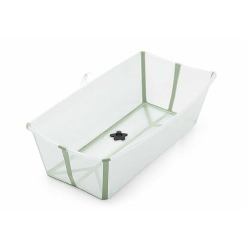 Ванночка Stokke FlexiBath X-large, прозрачный/зеленый 69 л, 41х24х82 см ванночка stokke flexi bath transparent green прозрачный зеленый