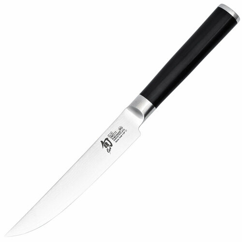 Нож кухонный для стейка из дамасской стали, 12.1 см, рукоять из стабилизированной древесины, черный, серия Shun Classic, Kai, KAI-DM-0711