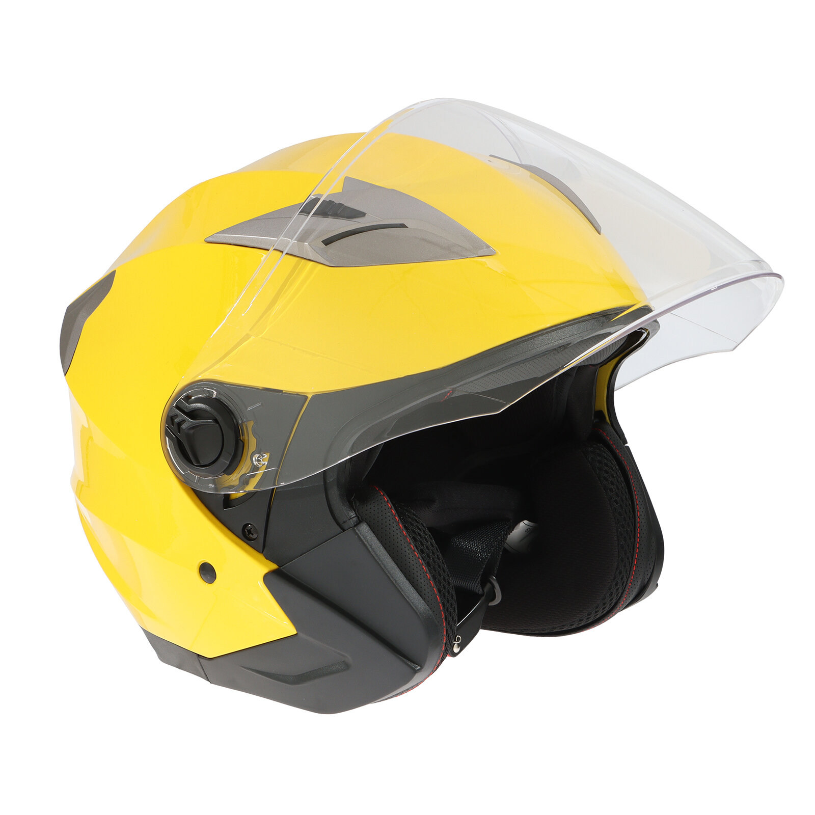 Шлем открытый с двумя визорами, размер L, модель - BLD-708E, желтый глянцевый 9845823