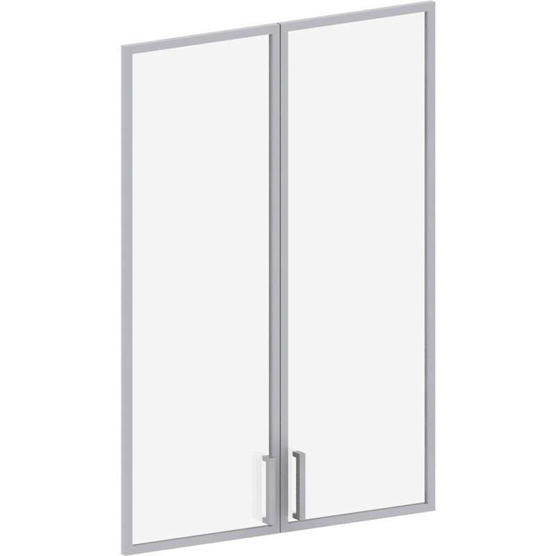 Комплект дверей Д-САТУРН-Д средние стекло/металлическая рама (800, 015)