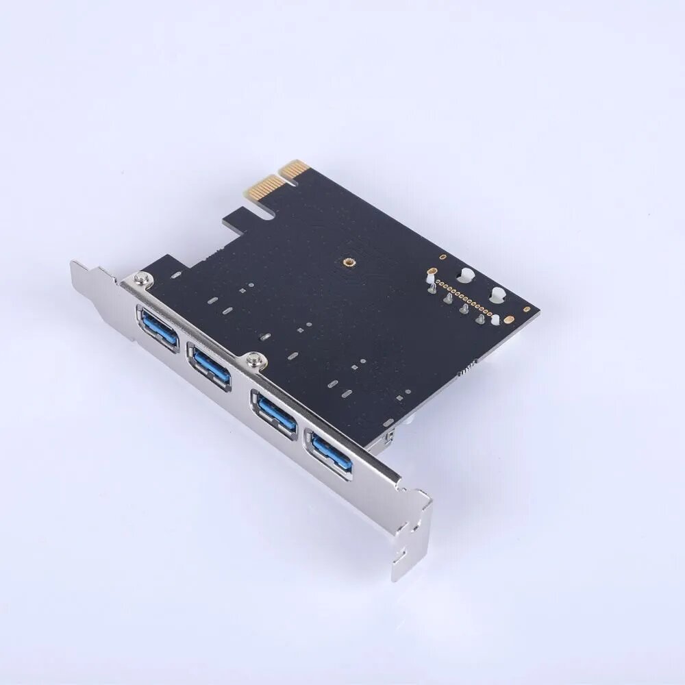 Адаптер плата-карта расширения Pci-e HUB USB 3.0х 4 порта для настольных компьютеров PCI Express 5 Гбит/с для материнской платы