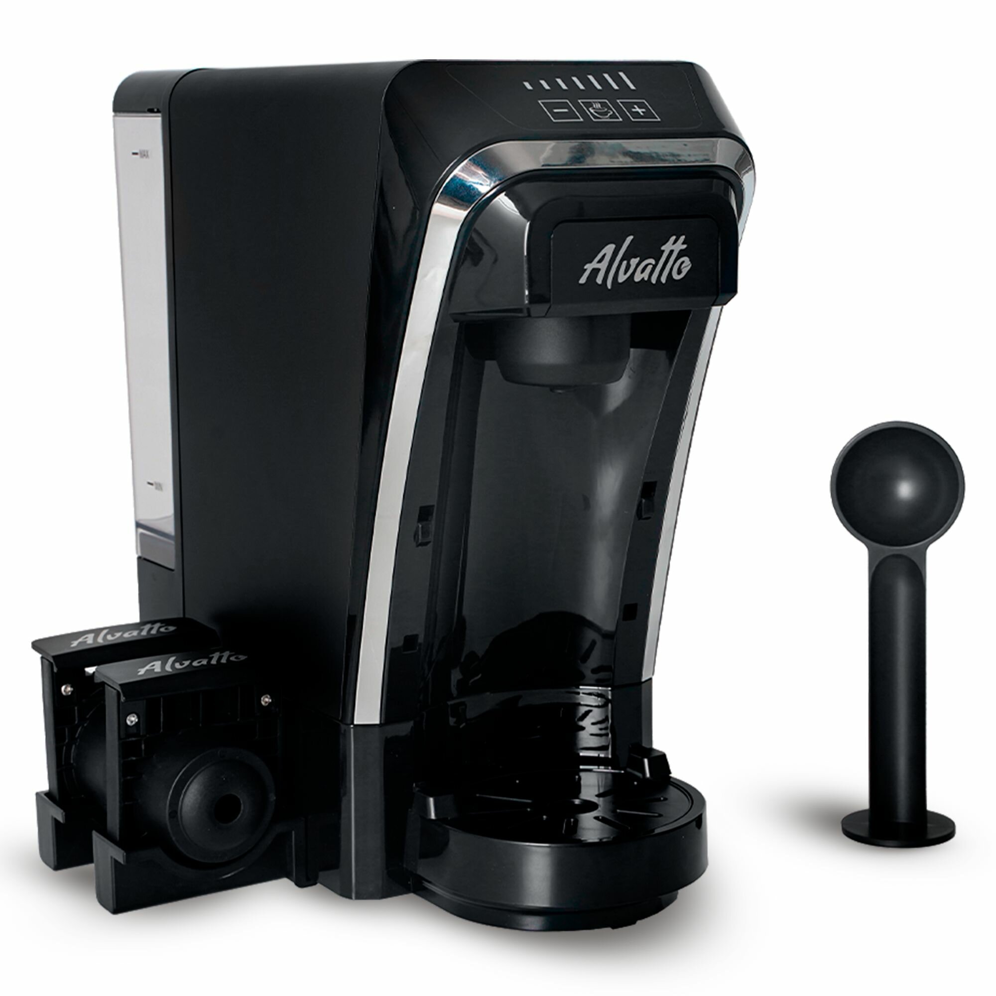 Универсальная кофемашина Alvatto Due 3-в-1 (молотый кофе + адаптеры для капсул Nespresso и Dolce Gusto) / Black
