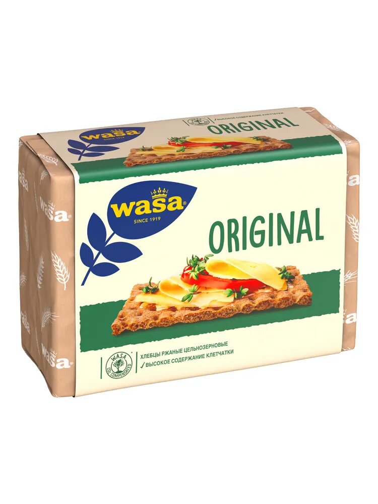 Хлебцы WASA ржаные Original, 2 штуки по 230г.