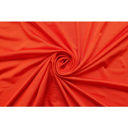 Ткань Трикотаж-стрейч под шёлк тёмно-оранжевый, ш144см, 0,5 м