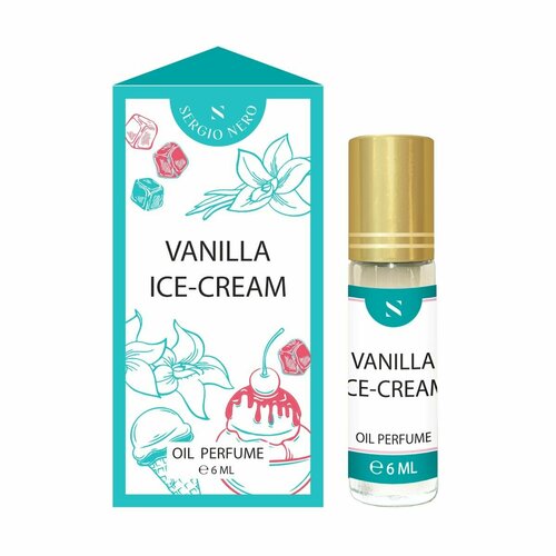 фото Sergio nero/ духи масляные женские vanilla ice-cream 6мл/парфюм женский, духи-масло, ваниль, мороженое euroluxe