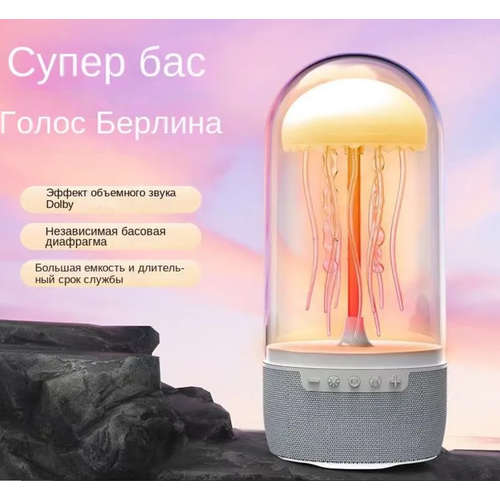 Беспроводная акустика ПортативнаяБеспроводная колонка Bluetooth осьминог ночная лампа белый Интеллектуальный динамик 349900₽