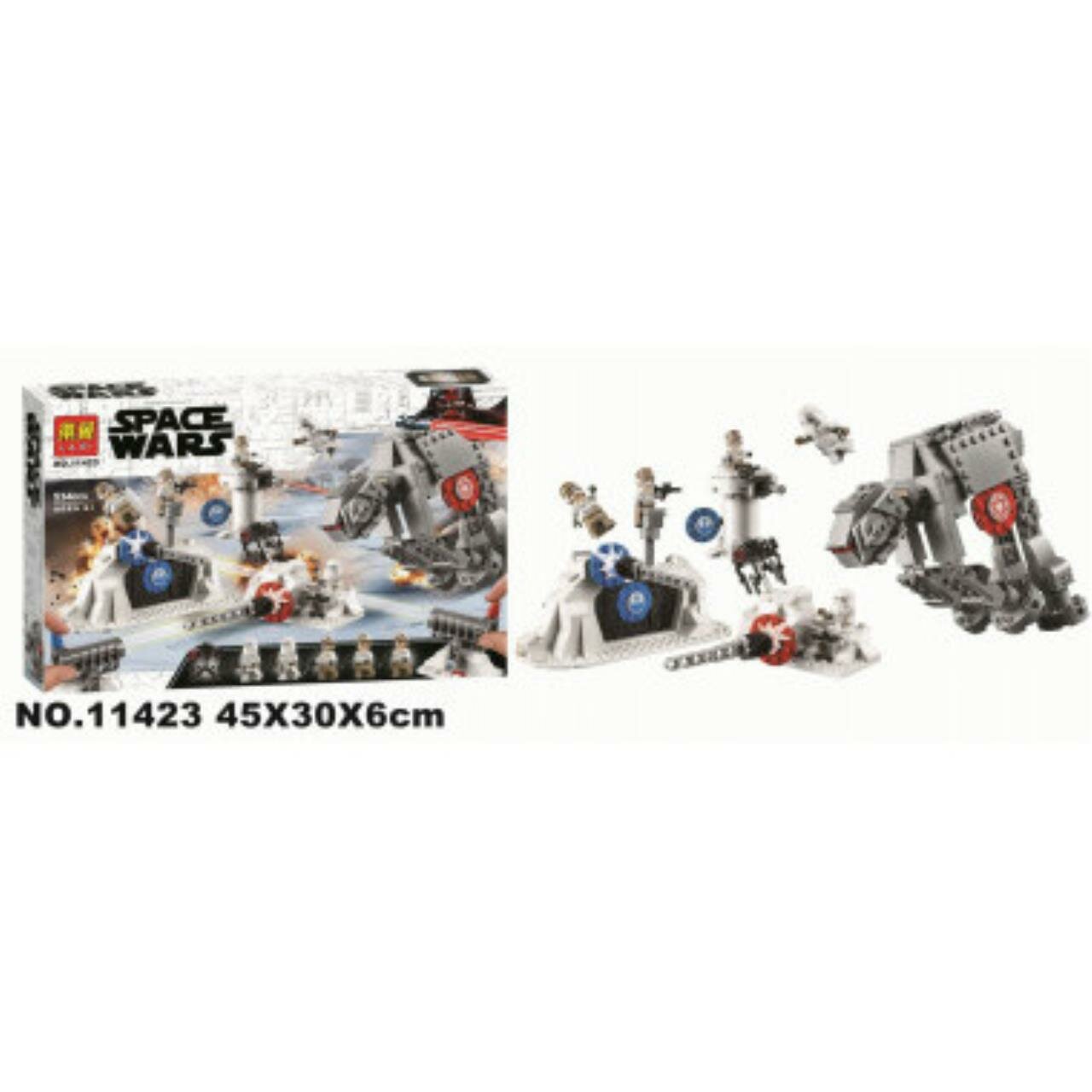 Конструктор Lari 11423 Star Wars Защита базы Эхо 534 дет. 45х30х6 см