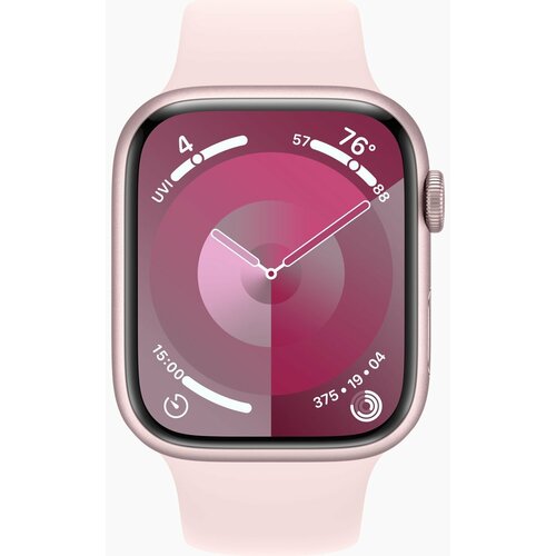 Умные часы Apple Watch Series 9 45 мм Aluminium Case GPS + Cellular, Pink/Light Pink Sport Band - M/L