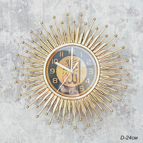 Золотые Мусульманские часы 24см 1117₽