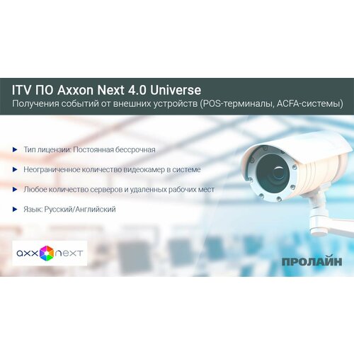 ITV ПО Axxon Next 4.0 Universe получения событий от внешних устройств (POS-терминалы, ACFA-системы)