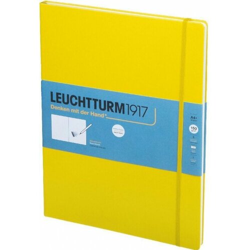 Leuchtturm 362356 Скетчбук leuchtturm a4, 150 г/м2, 112 стр, без линовки, твердая обложка, лимонный
