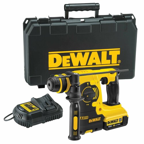 Аккумуляторный перфоратор DEWALT, 18 В, 2.1 Дж, 4500 уд/мин, 1200 об/мин, с АКБ 4 Ач и ЗУ, в кейсе, DCH253M1