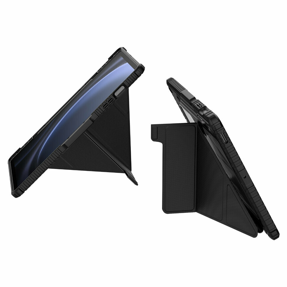 Чехол Nillkin Bumper Leather Cover case Pro Multi-angle folding style for Samsung Galaxy Tab S9 FE+ (S9 FE Plus) черный — фото 1