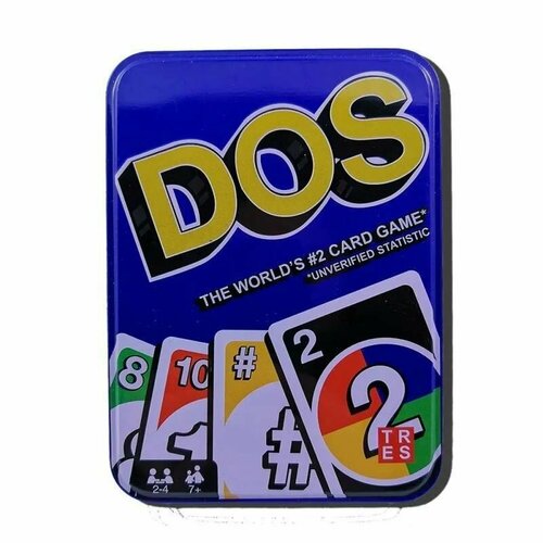 Настольная игра Уно Дос Uno Dos в жестяной коробке комплект настольных игр uno uno flip dos карточные игры для детей и взрослых семейная игра уно дос