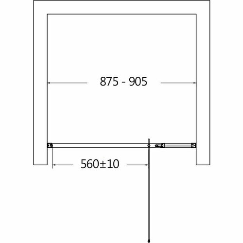 Душевая дверь AQUAme 90х195 прозрачная, хром (AQM7108-9)